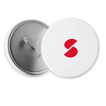 Chapa circular ⌀37 mm con alfiler